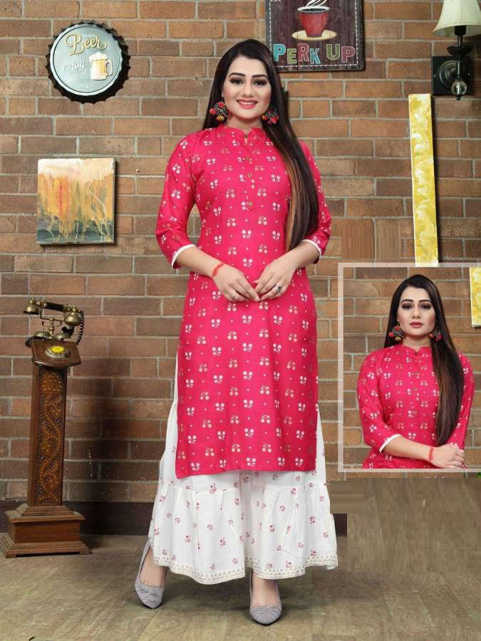 Aagya Dairy Milk Sharara 5 Kurti With Plazo Collection